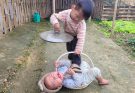 Mom go dig Tuber cassava Wire, do egg Tart, Give child Sleep at Home alone